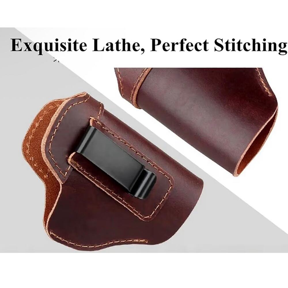 Genuine Hand Crafted Leather Holster Small Hand Piece Right Handed Burgundy NEW